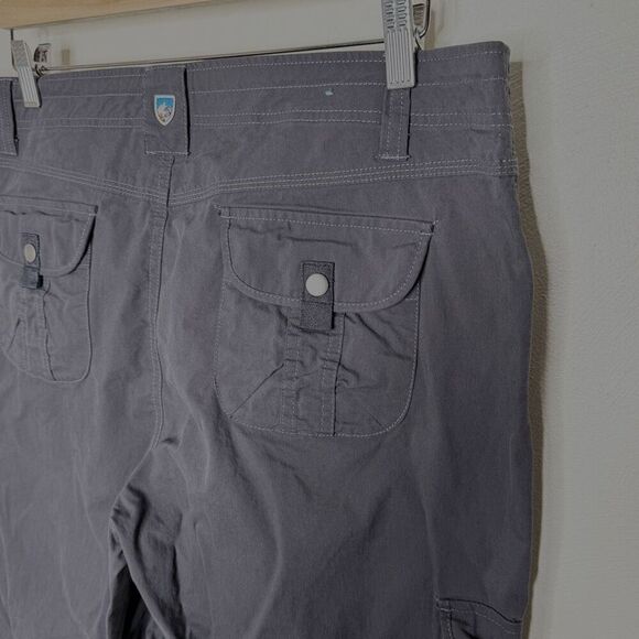 Kühl Cotton Gray Roll Up Cargo Hiking Pants - Women’s US 16 - Picture 6 of 10